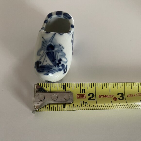 Delft Blue Mini Porcelain Clog Shoe Handpainted Home Decor - Picture 11 of 16